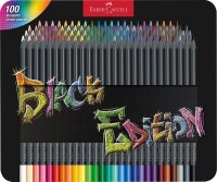 FABER-CASTELL Black Edition Buntstifte farbsortiert, 100 St.