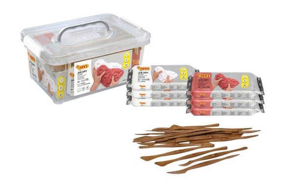 JOVI Modelliermasse Air Dry weiß, terrakotta