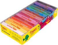 JOVI Knete PLASTILINA farbsortiert, 15 Farben je 150,0 g