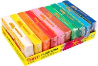 JOVI Knete PLASTILINA farbsortiert, 10 Farben je 150,0 g
