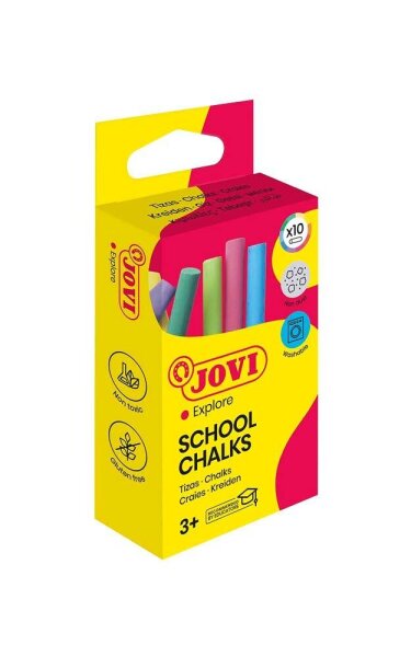 JOVI School Chalks Kreide farbsortiert 10 St.