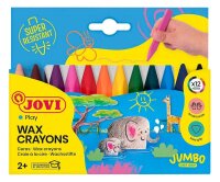 JOVI Jumbo Easy Grip Wachsmalstifte farbsortiert, 12 St.