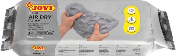 JOVI Modelliermasse Air Dry Clay grau