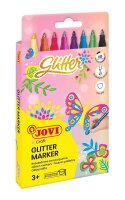 JOVI Glitzer Filzstifte farbsortiert, 8 St.