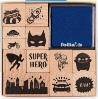 folia Motivstempel-Set SUPERHEROES, 1 Set