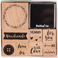 folia Motivstempel-Set HANDMADE, 1 Set