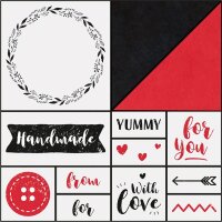 folia Motivstempel-Set HANDMADE, 1 Set
