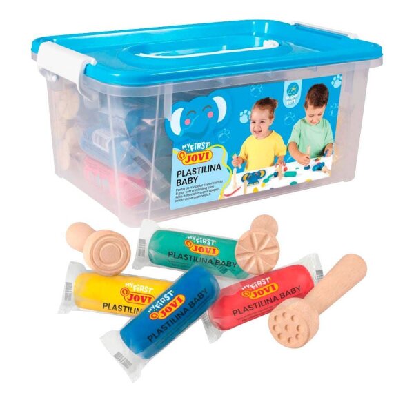 JOVI Knete My First Plastilina Baby farbsortiert, 20 Farben je 38,0 g