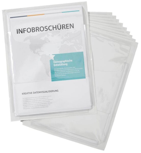 EICHNER Dokumentenhüllen selbstklebend transparent A4, 10 St.