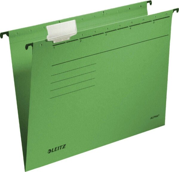 LEITZ Hängemappen ALPHA® 1985 grün, 5 St.