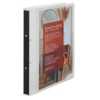 EICHNER Präsentationsringbuch 2-Ringe grau-transparent 2,5 cm DIN A4, 1 St.
