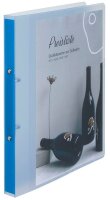 EICHNER Präsentationsringbuch 2-Ringe blau-transparent 2,5 cm DIN A4, 1 St.