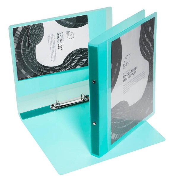 EICHNER Präsentationsringbuch 2-Ringe grün-transparent 2,5 cm DIN A4, 1 St.