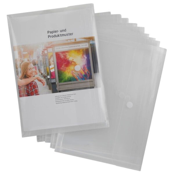 EICHNER Dokumententaschen DIN A4 transparent glatt, 10 St.