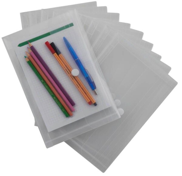 EICHNER Dokumententaschen DIN A5 transparent glatt, 10 St.