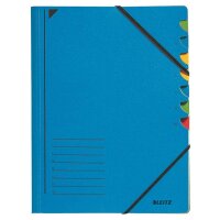 LEITZ Ordnungsmappe 3907 7 Fächer blau, 1 St.