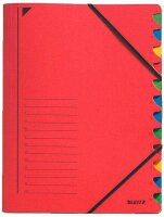 LEITZ Ordnungsmappe 3912 12 Fächer rot, 1 St.