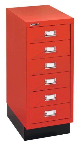 BISLEY MultiDrawer™ L296S Schubladenschrank kardinalrot 6 Schubladen 27,8 x 38,0 x 67,0 cm, 1 St.