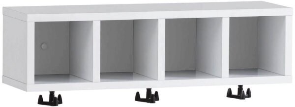 MÖBELPARTNER Hängeregal Lugo 157369 weiß 59,8 x 17,6 x 16,2 cm