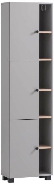 MÖBELPARTNER Badschrank Lugo 157482 platingrau 44,9 x 23,4 x 167,6 cm