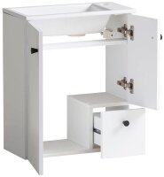 MÖBELPARTNER Waschbecken mit Unterschrank Lugo 157396 weiß 70,7 x 17,0 x 76,8 cm