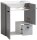 MÖBELPARTNER Waschbecken mit Unterschrank Lugo 157397 platingrau 70,7 x 17,0 x 76,8 cm