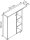MÖBELPARTNER Badschrank Lugo 157453 weiß, wildeiche 70,7 x 17,0 x 76,8 cm