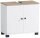 MÖBELPARTNER Waschbeckenunterschrank Lugo 157427 weiß, wildeiche 59,8 x 32,6 x 62,4 cm