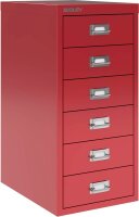 BISLEY MultiDrawer™ L296 Schubladenschrank kardinalrot 6 Schubladen 27,8 x 38,0 x 59,0 cm, 1 St.