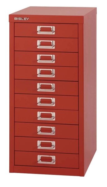 BISLEY MultiDrawer™ L2910 Schubladenschrank kardinalrot 10 Schubladen 27,8 x 38,0 x 59,0 cm, 1 St.