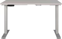 GERMANIA JET höhenverstellbarer Schreibtisch kaschmir rechteckig, T-Fuß-Gestell silber 120,0 x 80,0 cm
