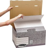 Bankers Box Archivboxen Bankers Box grau/weiß, 10 St.