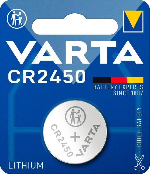 VARTA Knopfzelle CR2450 Lithium 3,0 V, 1 St.