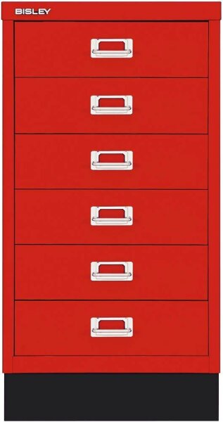BISLEY MultiDrawer™ L29A36S Schubladenschrank kardinalrot 6 Schubladen 34,9 x 43,2 x 67,0 cm, 1 St.
