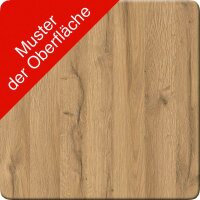 GERMANIA DOWNEY höhenverstellbarer Schreibtisch grandson-eiche rechteckig, C-Fuß-Gestell silber 160,0 x 80,0 cm