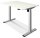Kerkmann Move 1 base elektrisch höhenverstellbarer Schreibtisch weiß rechteckig, T-Fuß-Gestell silber 120,0 x 80,0 cm