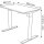 Kerkmann Move 1 base elektrisch höhenverstellbarer Schreibtisch weiß rechteckig, T-Fuß-Gestell silber 100,0 x 60,0 cm