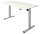 Kerkmann Move 1 base elektrisch höhenverstellbarer Schreibtisch weiß rechteckig, T-Fuß-Gestell silber 180,0 x 80,0 cm