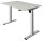 Kerkmann Move 1 base elektrisch höhenverstellbarer Schreibtisch lichtgrau rechteckig, T-Fuß-Gestell silber 120,0 x 80,0 cm