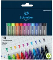 Schneider Kugelschreiber Vizz M farbsortiert, Schreibfarbe: farbsortiert, 10 St.