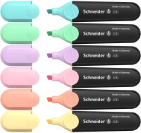 Schneider Job Pastell Textmarker farbsortiert, 6 St.