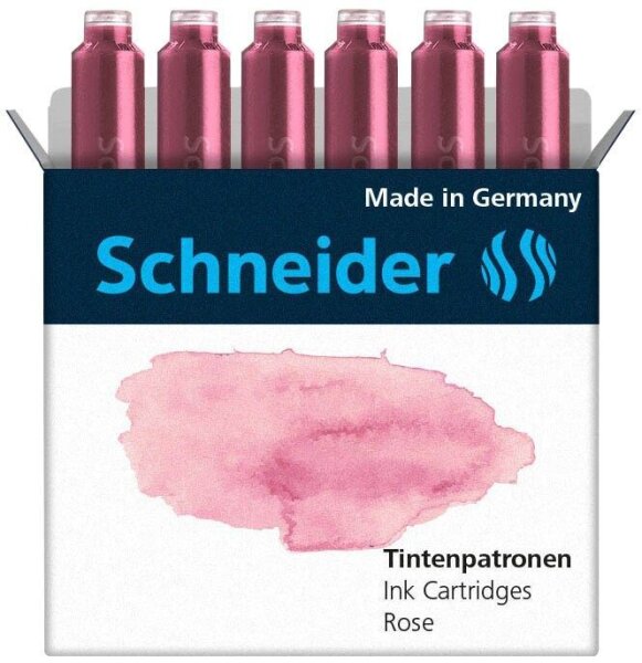 Schneider Tintenpatronen für Füller Pastell Rose, 6 St.