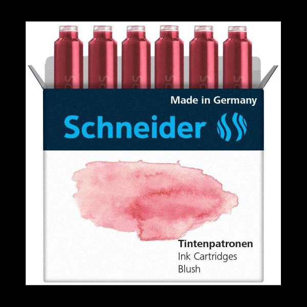 Schneider Tintenpatronen für Füller Pastell Blush, 6 St.