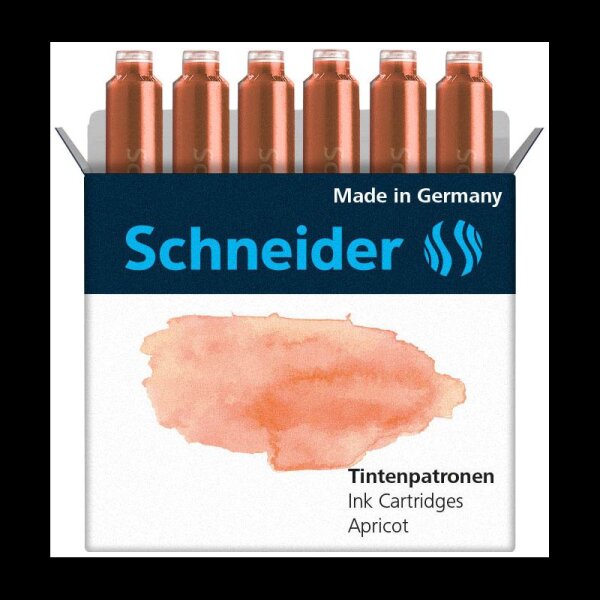 Schneider Tintenpatronen für Füller Pastell apricot, 6 St.