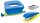 LEITZ Locher und Heftgeräte Set Urban Chic blau/gelb