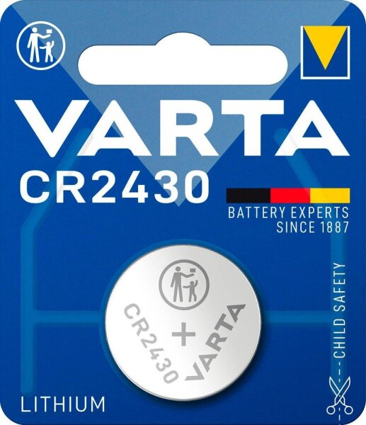 VARTA Knopfzelle CR2430 Lithium 3,0 V, 1 St.