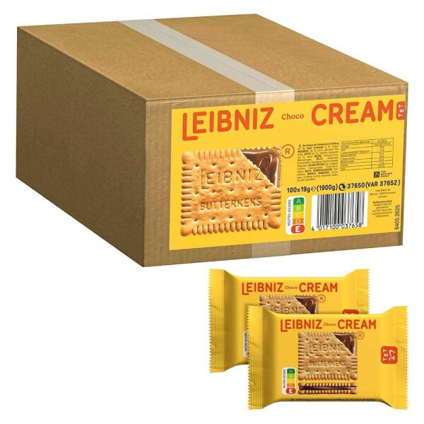 LEIBNIZ KEKSN CREAM CHOCO 1er Kekse 1,9 kg, 100 St.