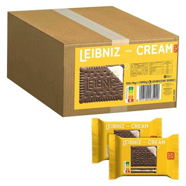 LEIBNIZ KEKSN CREAM MILK 1er Kekse 1,9 kg, 100 St.