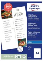 AVERY Zweckform Fotopapier 2681 DIN A4 matt 200 g/qm 50...