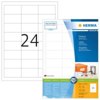 HERMA Etiketten 4632 weiß 64,6 x 33,8 mm, 200 Blatt